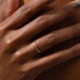 Shahla Karimi Jewelry Wheat Band 14/18K Yellow Gold - On Body