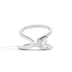 Shahla Karimi Zaha Wrap Ring With Half-Moon 14K White Gold