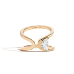 Shahla Karimi Zaha Wrap Ring With Half-Moon 14K Yellow Gold