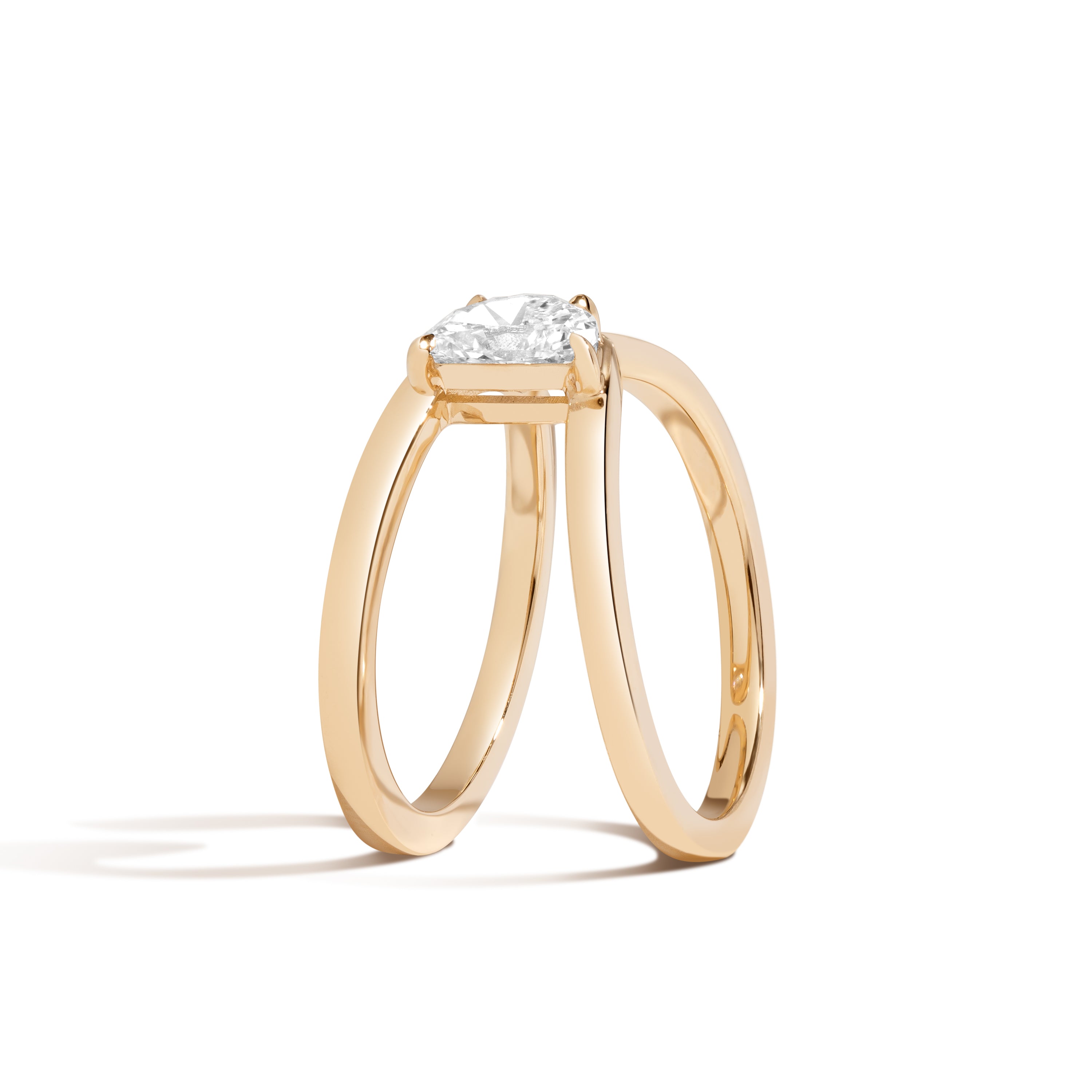 Shahla Karimi Zaha Wrap Ring With Half-Moon 14K Yellow Gold