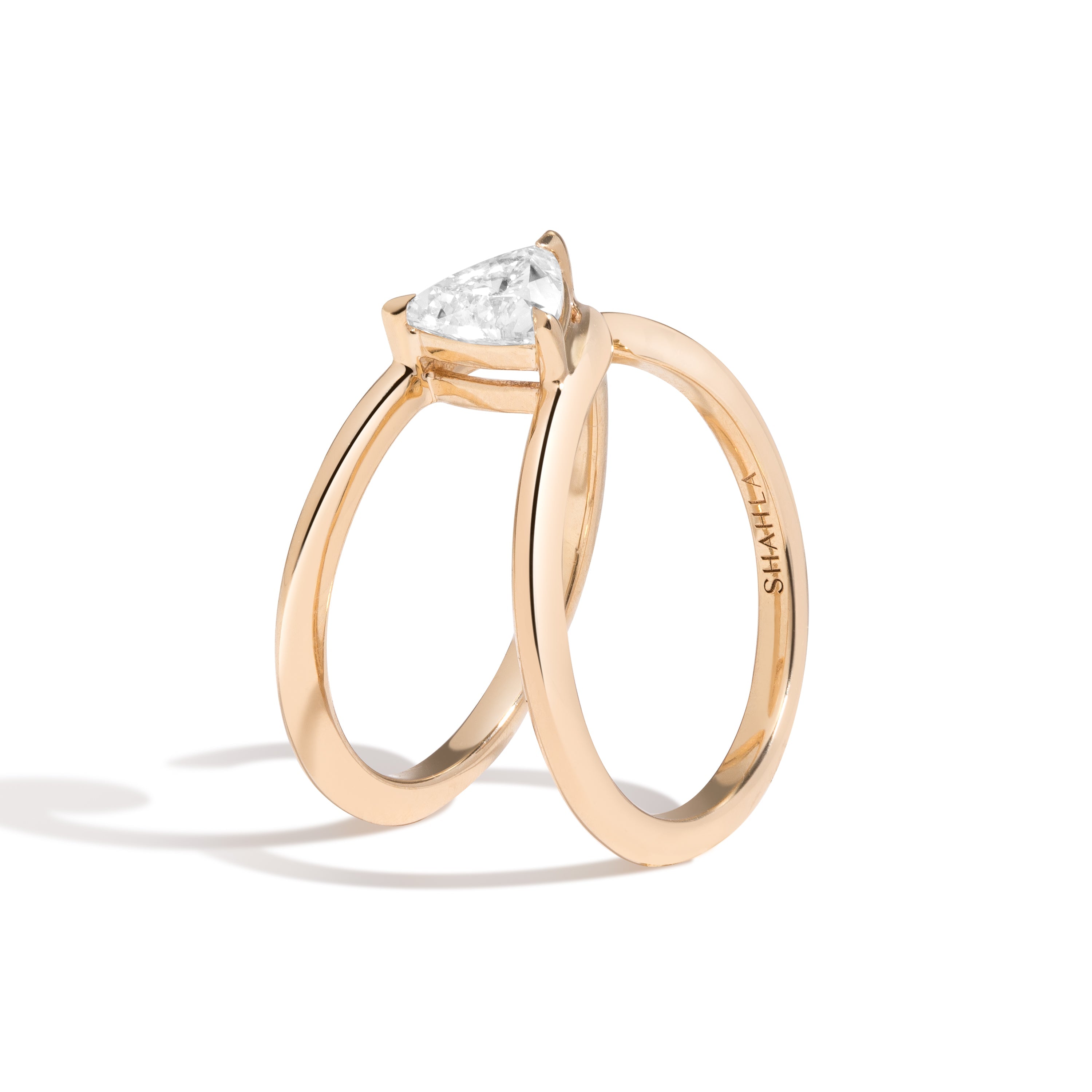 Shahla Karimi Zaha Wrap Ring With Triangle 14K Yellow Gold