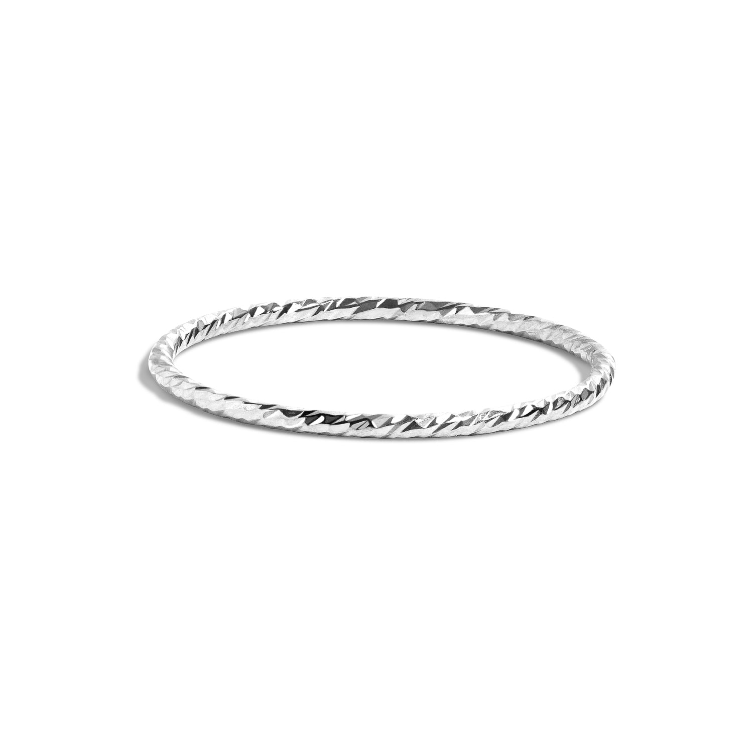 Shahla Karimi Jewelry Barely There Twisted Rope Band 14K White Gold