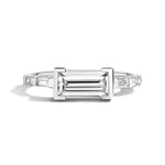 Shahla Karimi Jewelry East-West Baguette Ring in 14K White Gold or Platinum
