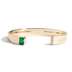 Shahla Karimi Emerald Emerald Cut Cuff w/ Pavé 14/18K Yellow Gold