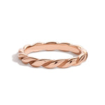 Shahla Karimi Jewelry 90s Twist Band 14K Rose Gold