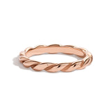 Shahla Karimi Jewelry 90s Twist Band 14K Rose Gold