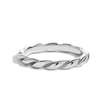 Shahla Karimi Jewelry 90s Twist Band 14K White Gold or Platinum