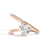 Shahla Karimi Jewelry Lozenge Slant Ring 14K Rose Gold