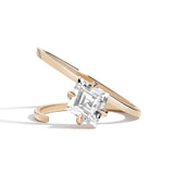 Shahla Karimi Jewelry Lozenge Slant Ring 14/18K Yellow Gold