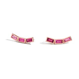 Shahla Karimi Mies Pink Tourmaline Crawlers 14K Rose Gold