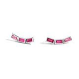 Shahla Karimi Mies Pink Tourmaline Crawlers 14K White Gold