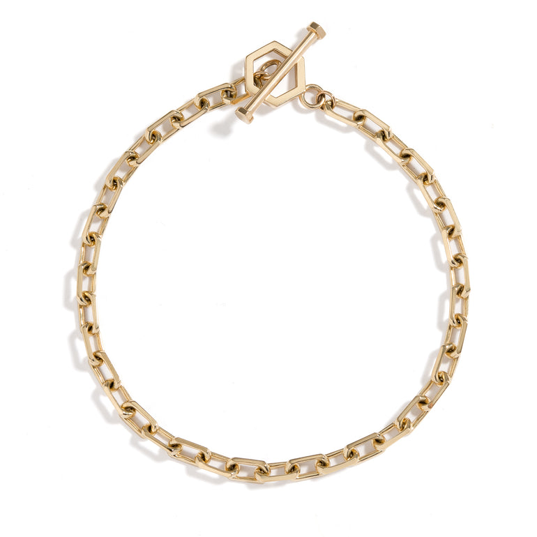 Toggle Bracelet Gold Toggle Bracelet, Chain Bracelet, Simple Gold Bracelet,  Gold Chain Bracelet, Gold Chain Link Bracelet GPB00002 