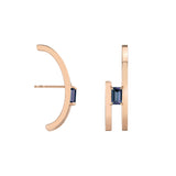 Shahla Karimi Alexandrite Zaha Double Arc Earrings 14K Rose Gold