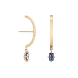 Shahla Karimi Alexandrite Zaha Ear Arc Dangles in 14K Yellow Gold