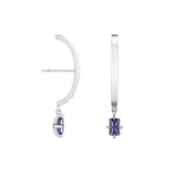 Shahla Karimi Alexandrite Zaha Ear Arc Dangles in 14K White Gold
