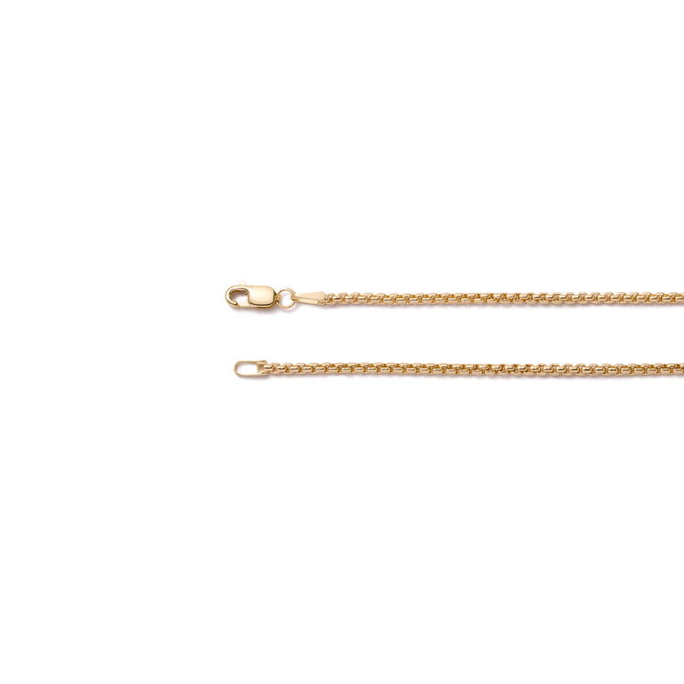 Shahla Karimi 1.7mm Rounded Box Chain 20" 14K Yellow Gold Clasps