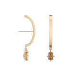 Shahla Karimi Citrine Zaha Ear Arc Dangles in 14K Yellow Gold