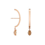 Shahla Karimi Citrine Zaha Ear Arc Dangles in 14K Rose Gold