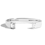 Shahla Karimi Diamond Emerald-Cut Cuff w/ Baguettes 14K White Gold or Platinum