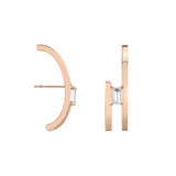 Shahla Karimi Diamond Zaha Double Arc Earrings 14K Rose Gold