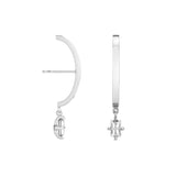 Shahla Karimi Diamond Zaha Ear Arc Dangles in 14K White Gold