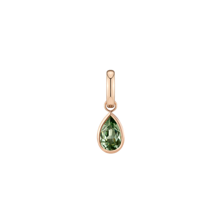 Shahla Karimi Green Sapphire Pear Charm 14K Rose Gold