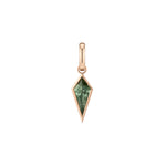 Shahla Karimi Green Sapphire Shield Charm 14K Rose Gold