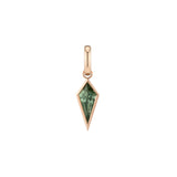 Shahla Karimi Green Sapphire Shield Charm 14K Rose Gold