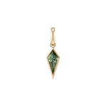 Shahla Karimi Green Sapphire Shield Charm in 14K Yellow Gold