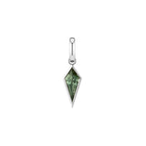 Shahla Karimi Green Sapphire Shield Charm 14K White Gold