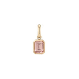 Shahla Karimi Peach Sapphire Emerald-Cut Charm 14K Yellow Gold