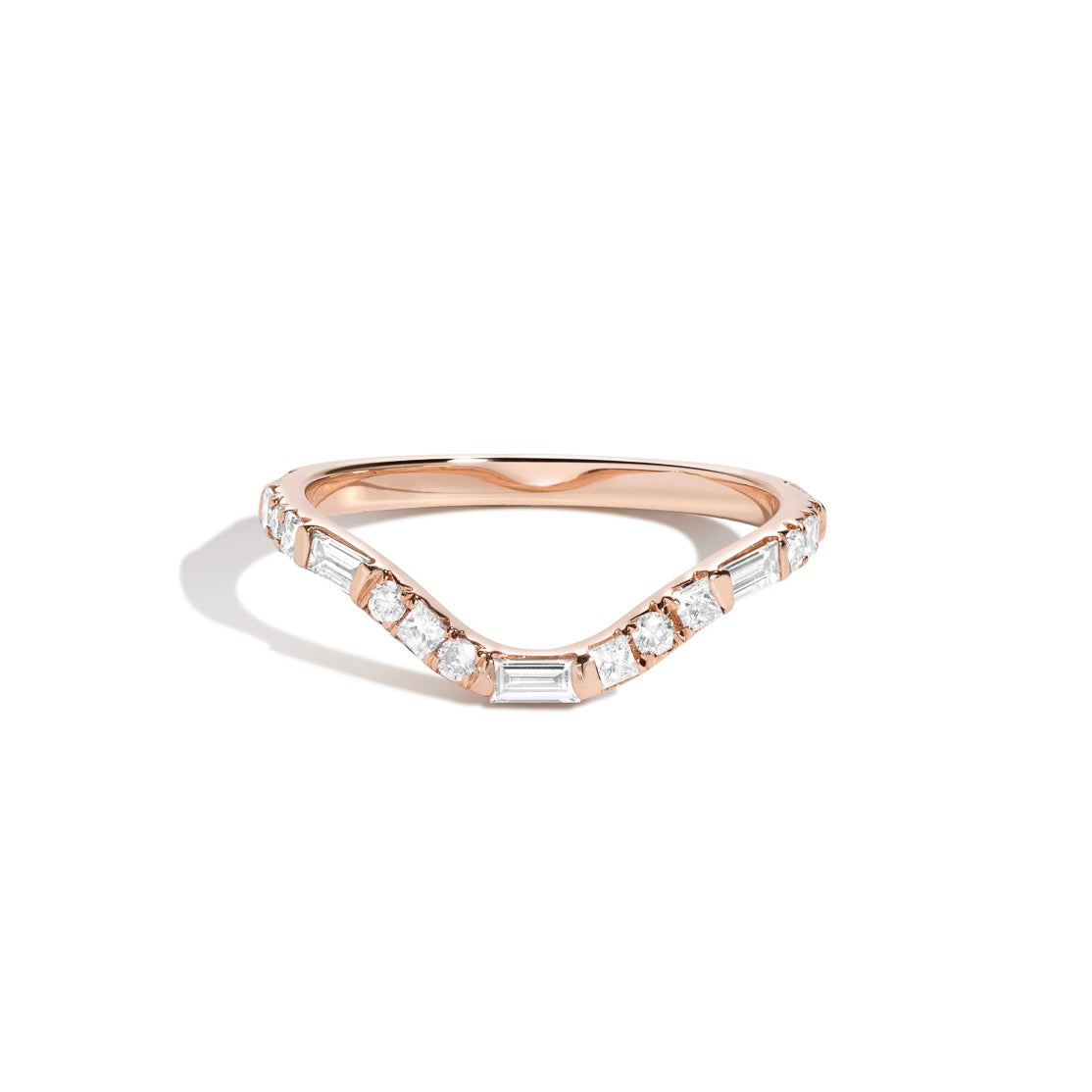 Shahla Karimi Jewelry Perfect curved Demi Band 14K Rose Gold