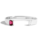 Shahla Karimi Ruby Emerald-Cut Cuff w/ Baguettes 14K White Gold or Platinum