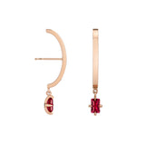 Shahla Karimi Ruby Zaha Ear Arc Dangles in 14K Rose Gold