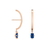 Shahla Karimi Sapphire Zaha Ear Arc Dangles in 14K Rose Gold