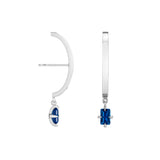 Shahla Karimi Sapphire Zaha Ear Arc Dangles in 14K White Gold