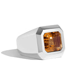 Shahla Karimi Jewelry Super Bowl Ring Citrine 14K White Gold or Platinum  Side