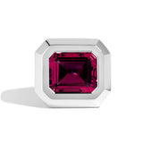 Shahla Karimi Jewelry Super Bowl Ring Ruby 14K White Gold or Platinum  Front