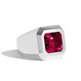 Shahla Karimi Jewelry Super Bowl Ring Ruby 14K White Gold or Platinum Side