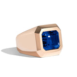 Shahla Karimi Jewelry Super Bowl Ring Sapphire 14K Rose Gold Side