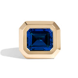 Shahla Karimi Jewelry Super Bowl Ring Sapphire 14/18K Yellow Gold Front