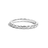 Shahla Karimi Jewelry Wheat Band 14K White Gold/Platinum